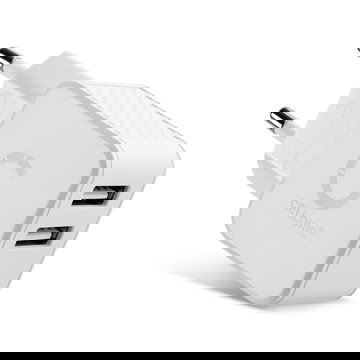 Chargeur à compartiment USB 2 à charge rapide : Adaptateur de charge pour iPhone 15, iPhone 14, Samsung 23, Huawei, Xiaomi, téléphone portable, smartphone, tablette, haut-parleurs, écouteurs et plus - avec 3.4A 17W