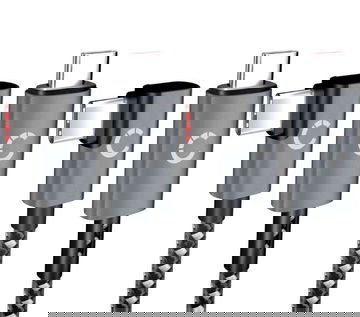 2xUSB C naar USB C 100W kabel L vorm rechte hoek 1m Nylon oplaadgegevenskabel USB 3.1 10 Gbps 8K voor mobiele telefoon, tablet, smartwatch, GPS, speaker en meer