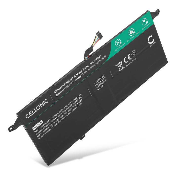 Batterie pour Lenovo ThinkBook 13x ITG ThinkBook Plus G2 ITG 15.48V 3400mAh de CELLONIC