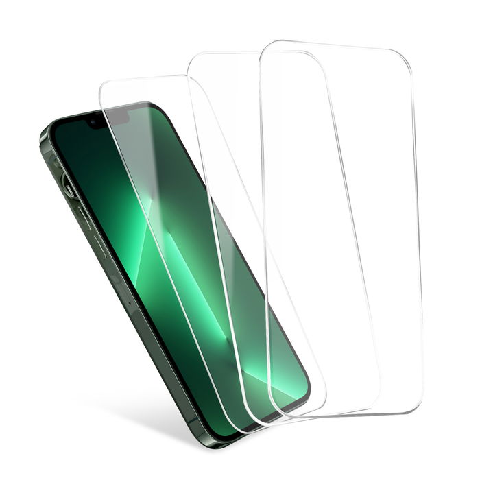 3x CELLONIC iPhone 13 / Pro Screen Protector - 6.1" Phone Screen Cover 2.5D Full Glue Ultra Thin 9H Tempered Glass Protective Smartphone Display Screen Guard