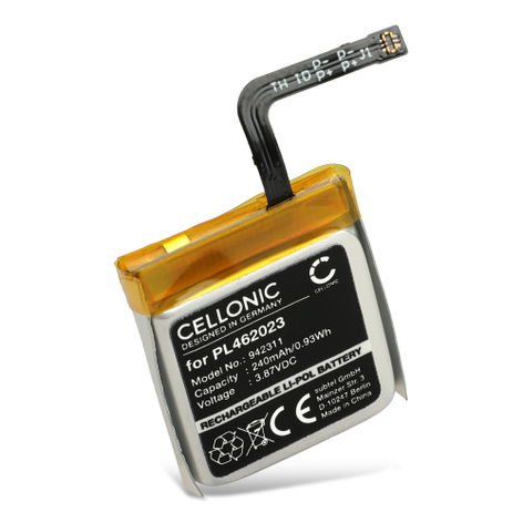 Accu voor Amazfit GTS 3, A2035 PL462023 (240mAh, 3.8V) van CELLONIC