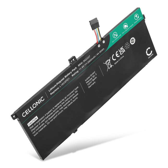 Batterie pour Lenovo ThinkPad T14s, X390, X13 Gen 1,Gen 2, Gen 3, Gen 4, X395, TP00106A, L18M6PD2 11.4V 3900mAh de CELLONIC