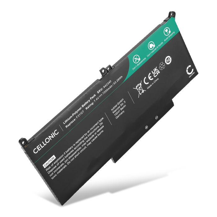 Dell Latitude 7290 Batterie 7200mAh de Cellonic