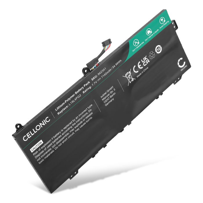 Battery for Lenovo Flex 5 CB-13IML05, IdeaPad Flex 5 1470, Flex 5 1570, L19M4PG2 7.7V 7140mAh from CELLONIC