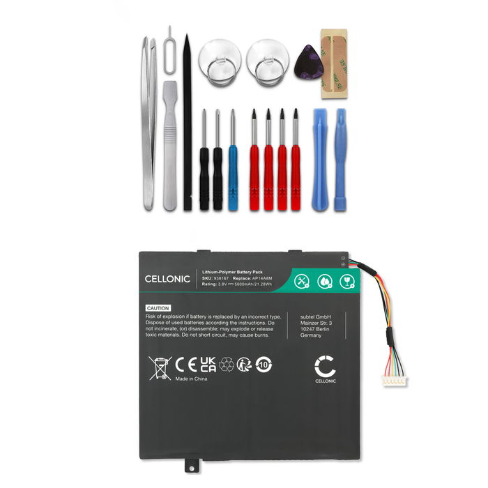 Acer Aspire Switch 10E SW3-013-11GV Batterie + kit d'outils 5600mAh de subtel