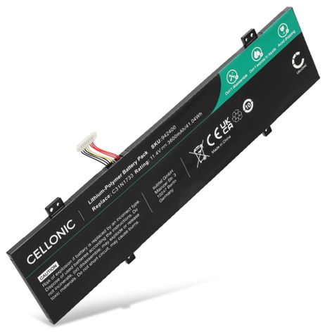 Battery for ASUS VivoBook Flip TP412FA, TP412U, TP412FA | ASUS C31N1733, C31PIJ1, 0B200-02970000 Lithium-Polymer 11.4V (3600mAh, 11.4V) from CELLONIC