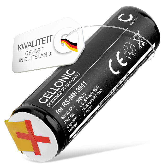 Batterij voor Braun DLX S18.535.3 Oral-B Sonic 3721 Rowenta CuraMed Dentasonic Dentacontrol 707 Dentacontrol Duo 1100mAh van CELLONIC