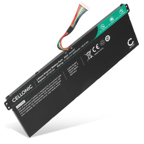 Batterie pour Ordinateurs Portables Acer Aspire 1 A114; Chromebook 314 C933T, C933 AP18C4K (4200mAh, 11.55V) de CELLONIC