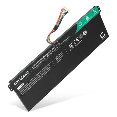 Battery for Acer Aspire 5 A515, 5 A517-52, Vero 16 AV16, Chromebook 314 C933T, 315 CB315-1H, Travelmate B1 B118-M, Swift 1 SF114-34, AP18C4K 11.55V 4200mAh from CELLONIC