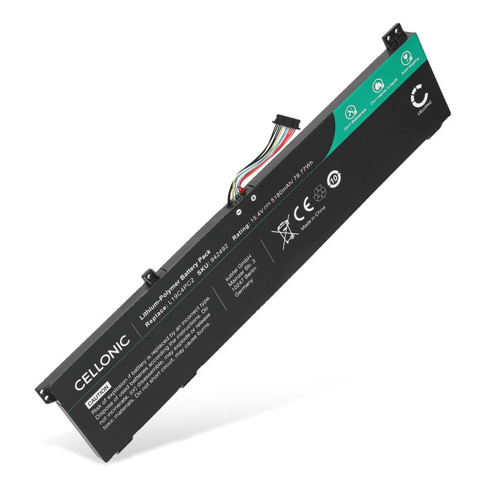 Batterij voor Lenovo Legion 7, 7 15IMH05, 7 15IMHg05, 7 15IMH05H, Legion 5, 5 17ARH05H, Lenovo L19C4PC2, L19M4PC2, L19C4PC1 Laptop - 5180mAh 15.4V 