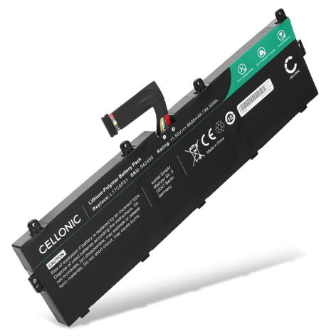 Batterie pour Ordinateurs Portables Lenovo ThinkPad P72, P73 L17M6P52 (8600mAh, 11.55V) de CELLONIC