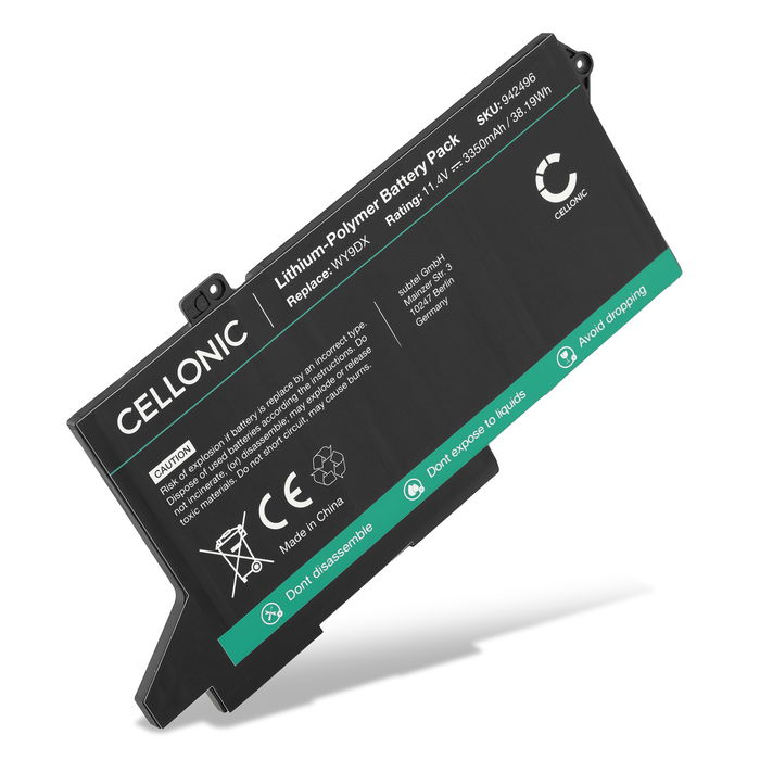 Batterie pour Dell Latitude 5420, Latitude 5520, Precision 3560, Dell WY9DX, 05R42, WK3F1 11.4V 3350mAh de CELLONIC