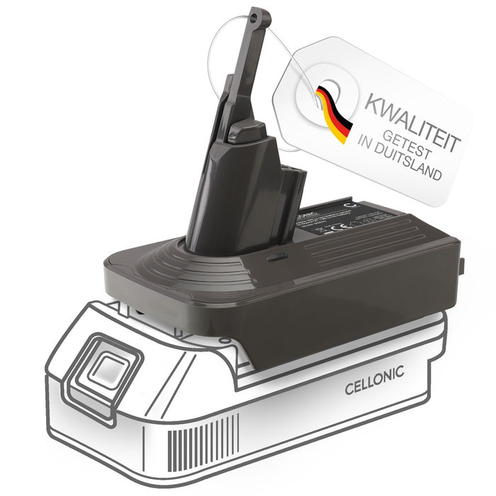 1x Makita 18V naar Dyson V8 Parquet accu-adapter van Cellonic