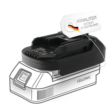 Bosch GBA 18V naar Makita 18V accuadapter - BS18MT omvormer voor Makita gereedschap van CELLONIC