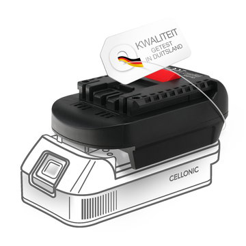 DeWalt 18V-20V of Milwaukee 18V naar Bosch 18V Li-ion batterijadapter - DM18BS converter voor Bosch gereedschappen van CELLONIC