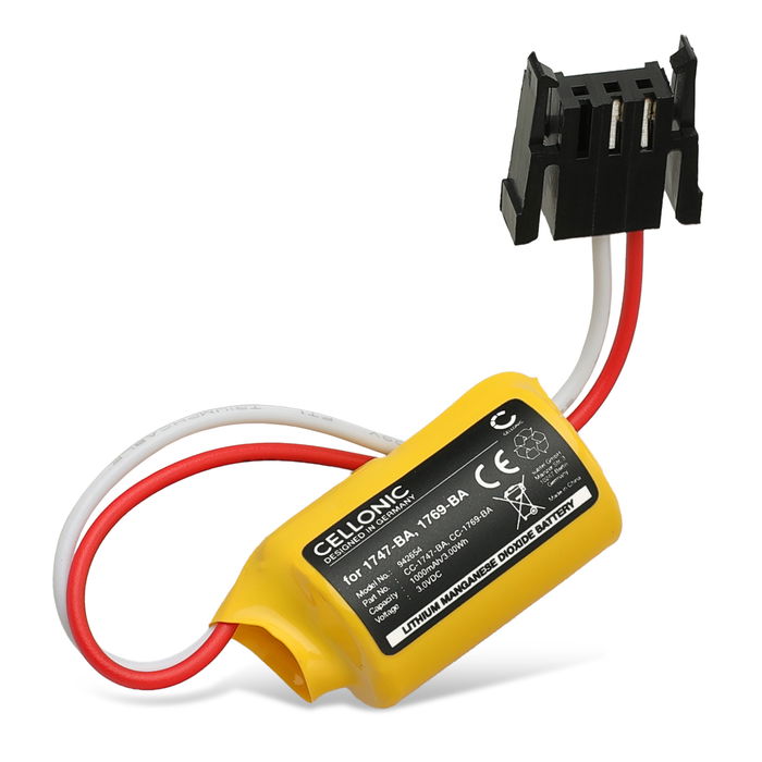 Batterie pour Allen Bradley PLC-2, PLC-3, PLC-4, PLC-5, CompactLogix 1769-L32E, 1769-L35E 1000mAh / 3.00Wh de CELLONIC