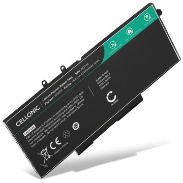 Batterie pour Dell Latitude 5410, 5510, 5401, Precision 3551, 3541, 3550, Vostro 5410, 3HWPP, 3PCVM, 401D9 15.2V 4100mAh de CELLONIC