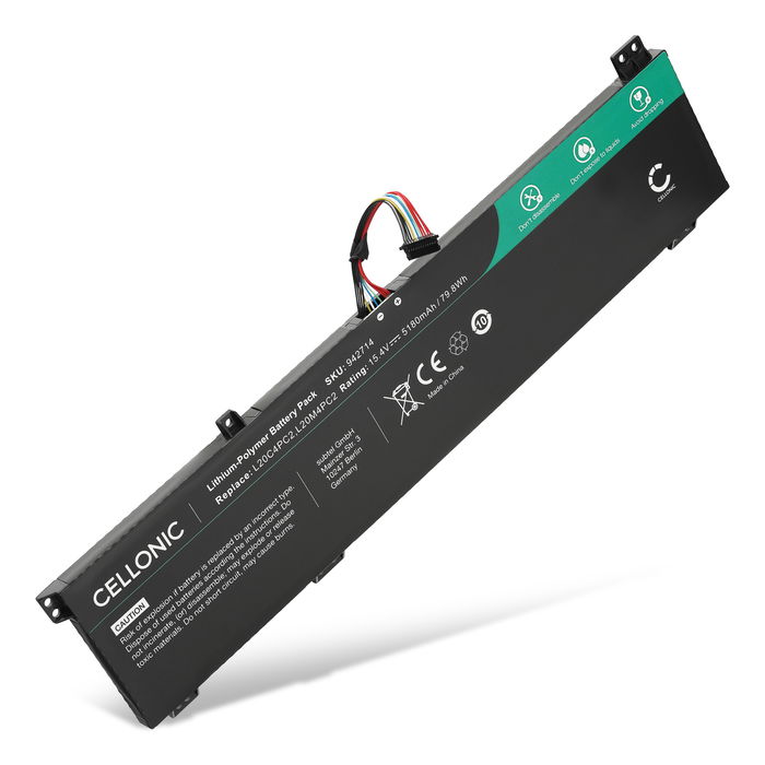 Batterij voor Lenovo Legion 5 17ACH6H, 5 17ACH6, 5 17ITH6H, 5 17ITH6, L20C4PC2, 5B11B53885 Laptop - 5180mAh 15.4V 