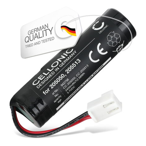 Battery for Leifheit 51000, 51113, 51114, 51002 Dry and Clean, 51000, 51113, 51002, 51114 BFN18650 1S1P (3400mAh, 3.7V) from CELLONIC
