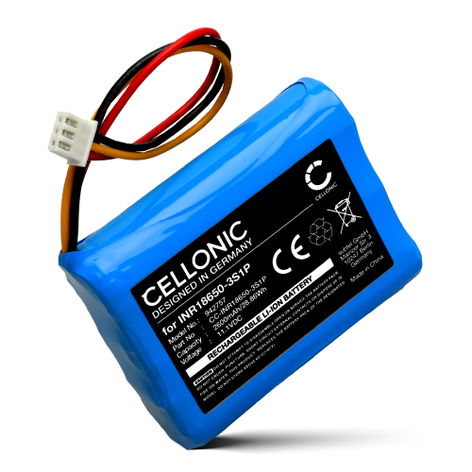 Batterie pour Enceintes DOCKIN D Fine, Fine 2, Fine 2 Plus INR18650-3S1P (2600mAh, 11.1V) de CELLONIC