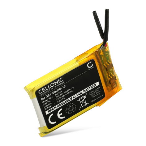 Battery for Garmin Fenix 6S Pro 361-00086-12 (170mAh, 3.8V) from CELLONIC