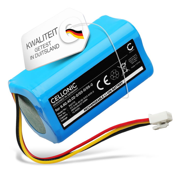 Accu voor Blaupunkt XBOOST, XVAC, Bluebot XEASY, AENO RC2S, RC3S, Evolveo RoboTrex H9 2600mAh van CELLONIC