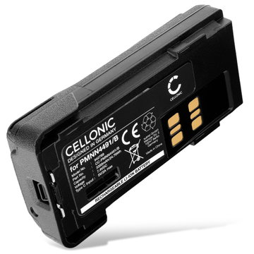Batterie pour Motorola DP4400E, DP2400E, DP4400, DP4801E, DP2400, DP4800, DP4600E, DP4401, PMNN4491, PMNN4491B (Port de type C) 7.4v 3350mAh Li Ion de CELLONIC
