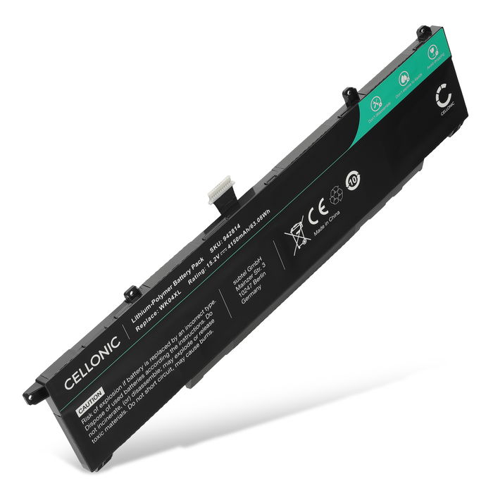 Batterie pour HP Omen 16, HP Victus 16, Victus Gaming 15, Victus 16t, Victus 16z, Victus 15, HP WK04, HP WK04XL 15.2V 4150mAh de CELLONIC