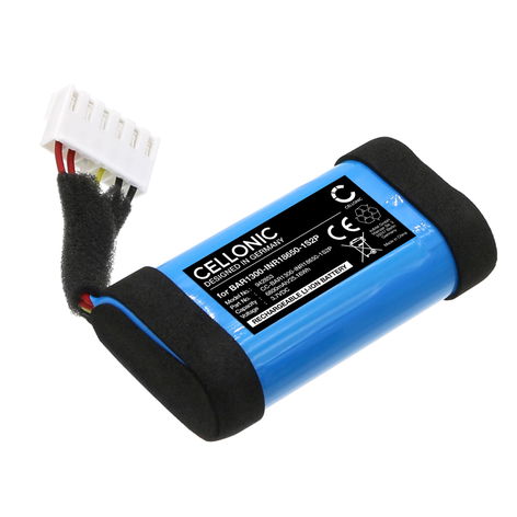 Batterie pour Enceintes JBL Bar 1300, 1000, 1300X Bar1300-INR18650-1S2P (6800mAh, 3.7V) de CELLONIC