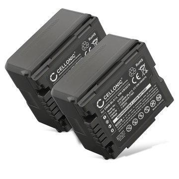 2x Battery for Panasonic HDC-SD100, HDC-SD10, -SD707, -SD600, HDC-TM700, Lumix DMC-L10 1320mAh from CELLONIC