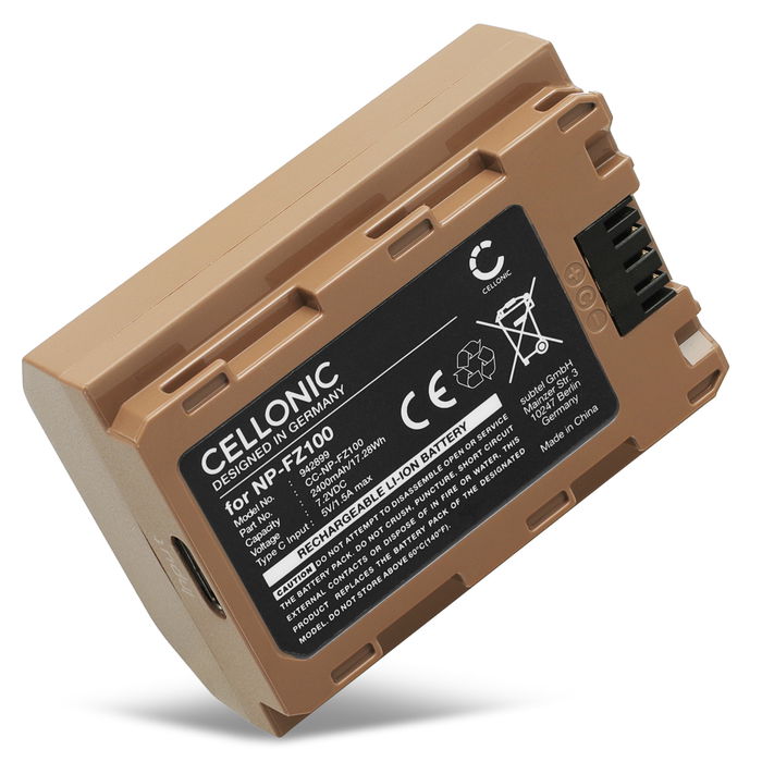 Sony Alpha 7C II Batterij 2400mAh van Cellonic