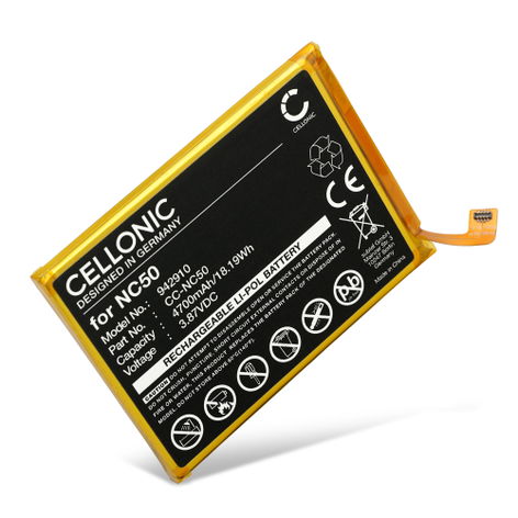 Batterie pour téléphones portables Motorola Moto G32, G41; XT2167 NC50, SB18D20540 (4700mAh, 3.87V) de CELLONIC