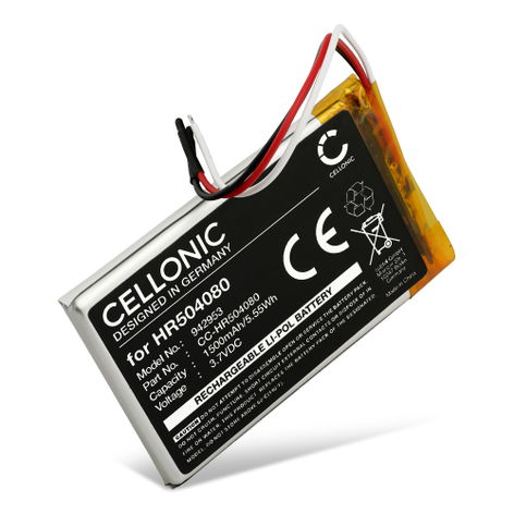 Battery for Navitel MS700, Serioux UPQ700, Serioux URBAN PILOT UPQ700 HR504080 (1500mAh, 3.7V) from CELLONIC