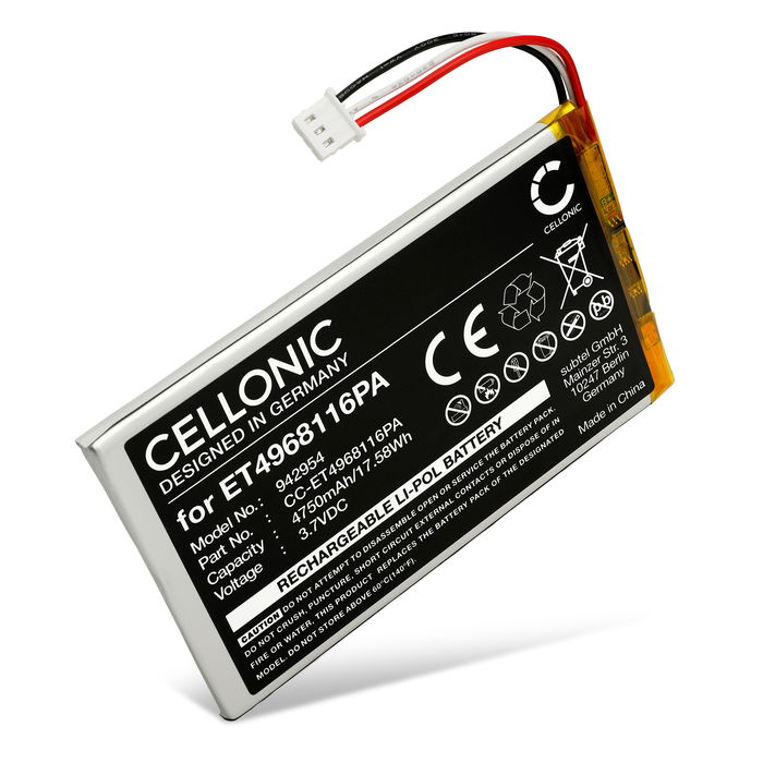 Batterie pour Voice Caddie Swing Caddie SC300 / SC300 Moniteur de lancement de golf portable 4750mAh de CELLONIC