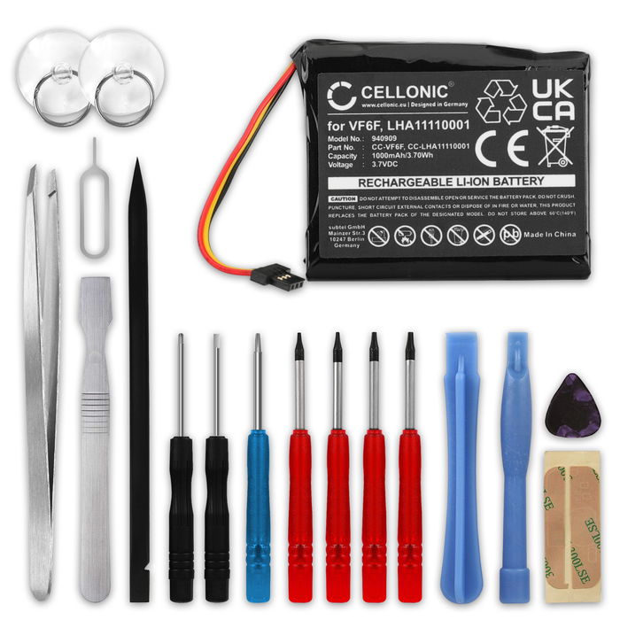 TomTom Start 52 Battery 1000mAh + Tool-kit 17pcs from Cellonic