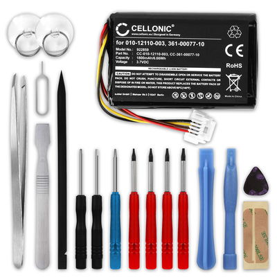 Batterij voor Garmin Zumo 590LM, Zumo 595LM 1800mAh + Gereedschapsset 17dlg van CELLONIC