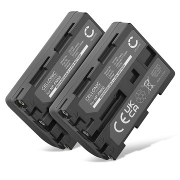 2x Batterie pour Sony F828, F717, R1 S85, TRV118 SR1 GV-D1000, NPFM30, NPQM71, NPQM91 NP-FM50H (1600mAh, 7.4V) de CELLONIC