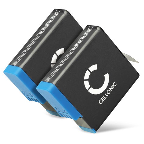 2x Batterie pour Appareils Photo GoPro Hero 7 Black, 8 Black, 6 Black AHDBT-801 (1200mAh, 3.85V) de CELLONIC