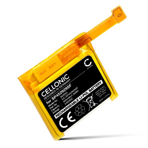 Battery for TicWatch Pro, Pro 4G SP452929SF (400mAh, 3.85V) from CELLONIC