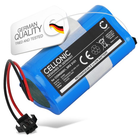 Battery for Compatible with Cecotec CONGA Slim 890, CONGA 750, CONGA Slim, CONGA 890 Slim, CONGA Slim Wet, CONGA Wet CONGA Slim 890,CONGA 750 (2200mAh, 11.1V) from CELLONIC