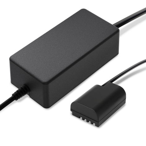 Netzadapter Panasonic Lumix DMC-GH3 DMC-GH4 DMC-GH3K DMC-GH4K DC-GH5 GH9, DMW-AC8 + DMW-DCC12 + Coupleur DC (Batterie factice), ca. 3m de CELLONIC