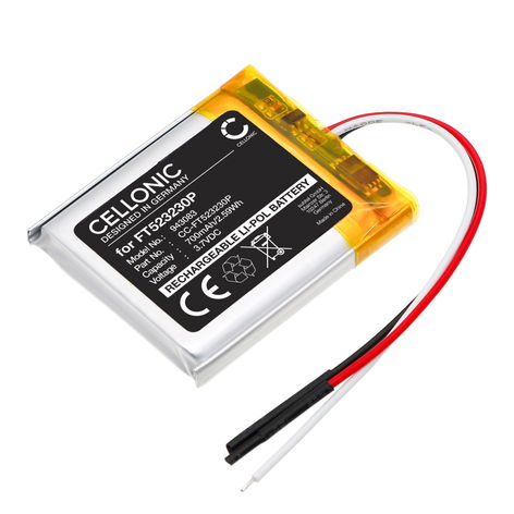 Battery for Poly Voyager Focus 2, Technics EAH-F70 Poly Voyager Focus 2 (700mAh, 3.7V) from CELLONIC