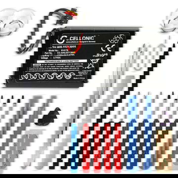 Batterie pour TomTom Via Live 120, 125, 120 Live Western Europe, GO Live 820 Europe, XL Live, XL 340M Live, XL 340TM Live, 4EL0.001.01, VF3A 1100mAh + kit d'outils 17pcs de CELLONIC