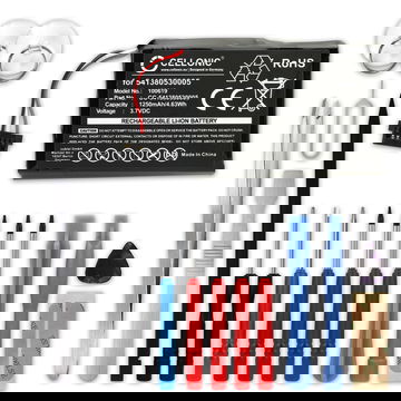 Batterij voor Medion GoPal P4410/P4210; Becker Active 43/Ready 43; Mitac Mio P350/P550 1250mAh + Gereedschapsset 17dlg van subtel