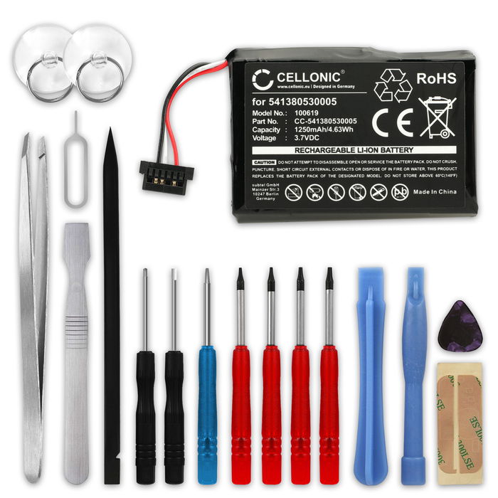 Mitac Mio P550m Battery 1250mAh + Tool-kit 17pcs from subtel