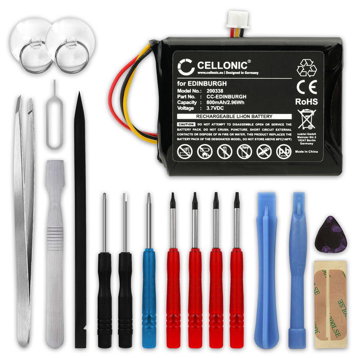 TomTom ICP553443AR Batterij 800mAh + Gereedschapsset 17dlg van subtel