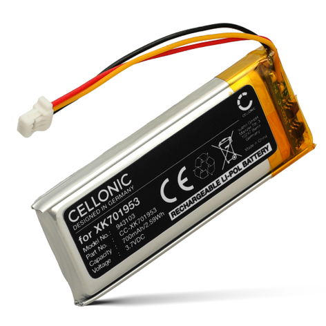 Batterie pour Casques et Écouteurs Sena SRL2 XK701953 (3-PIN) (700mAh, 3.7V) de CELLONIC