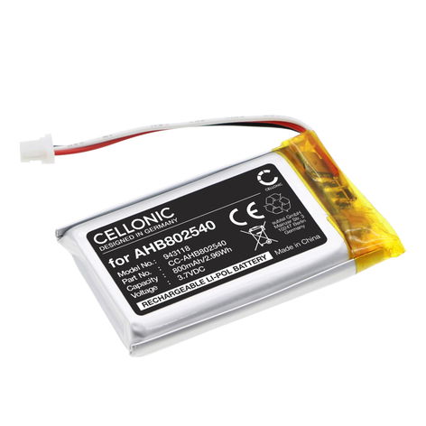Batterie pour Casques et Écouteurs Sena Spider ST1; Spyder 1S XK701953 (800mAh, 3.7V) de CELLONIC