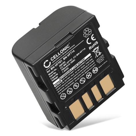 Batterie pour JVC GR-D240 -D239 -D245 -D270 -D325 -DF540 -DF565 -DF570 GZ-MG505 -MG20 -MG21 700mAh 7.4V de CELLONIC