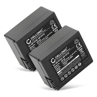 2x Batterie pour Sony CCD-TRV608, CCD-TRV328, NP-FF50, NP-FF71, NP-FF51, NP-FF70 1400mAh de CELLONIC